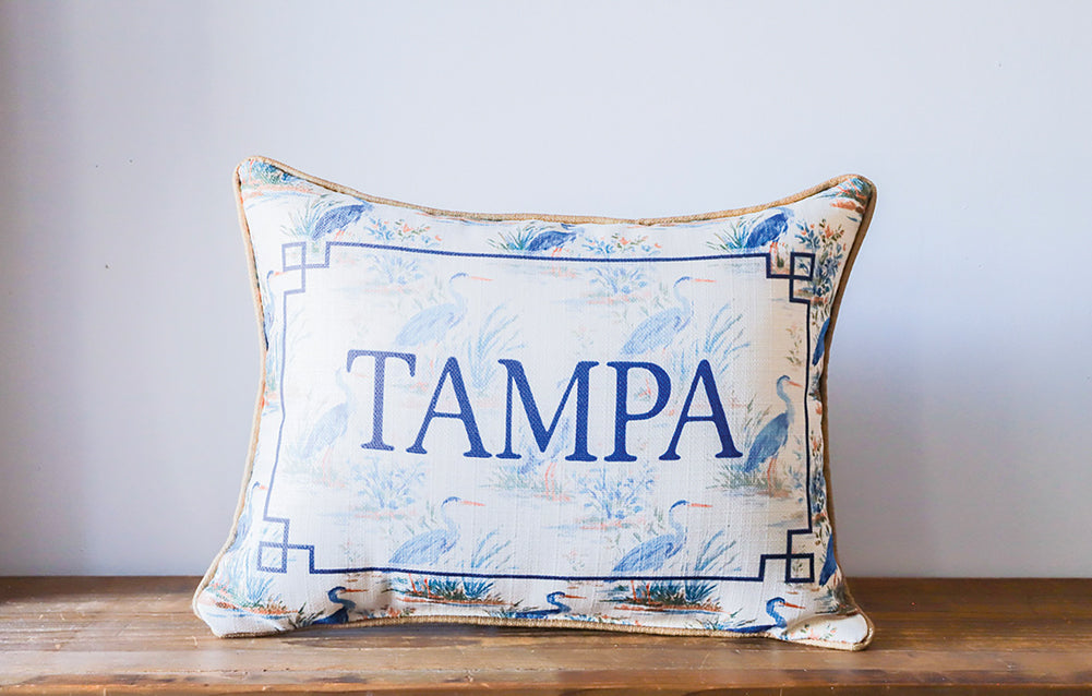 Painted Heron Pattern Hometown + Accent Piping
