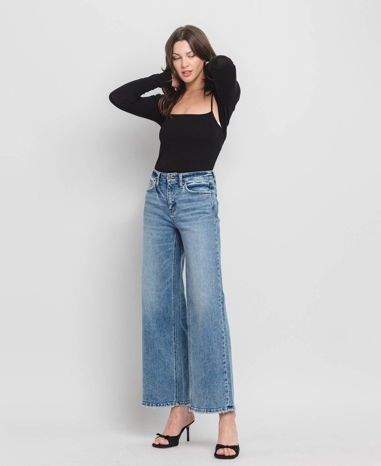 HIGH RISE WIDE LEG JEANS F5610