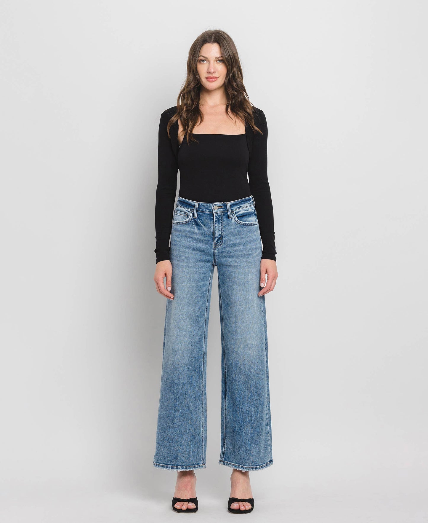 HIGH RISE WIDE LEG JEANS F5610
