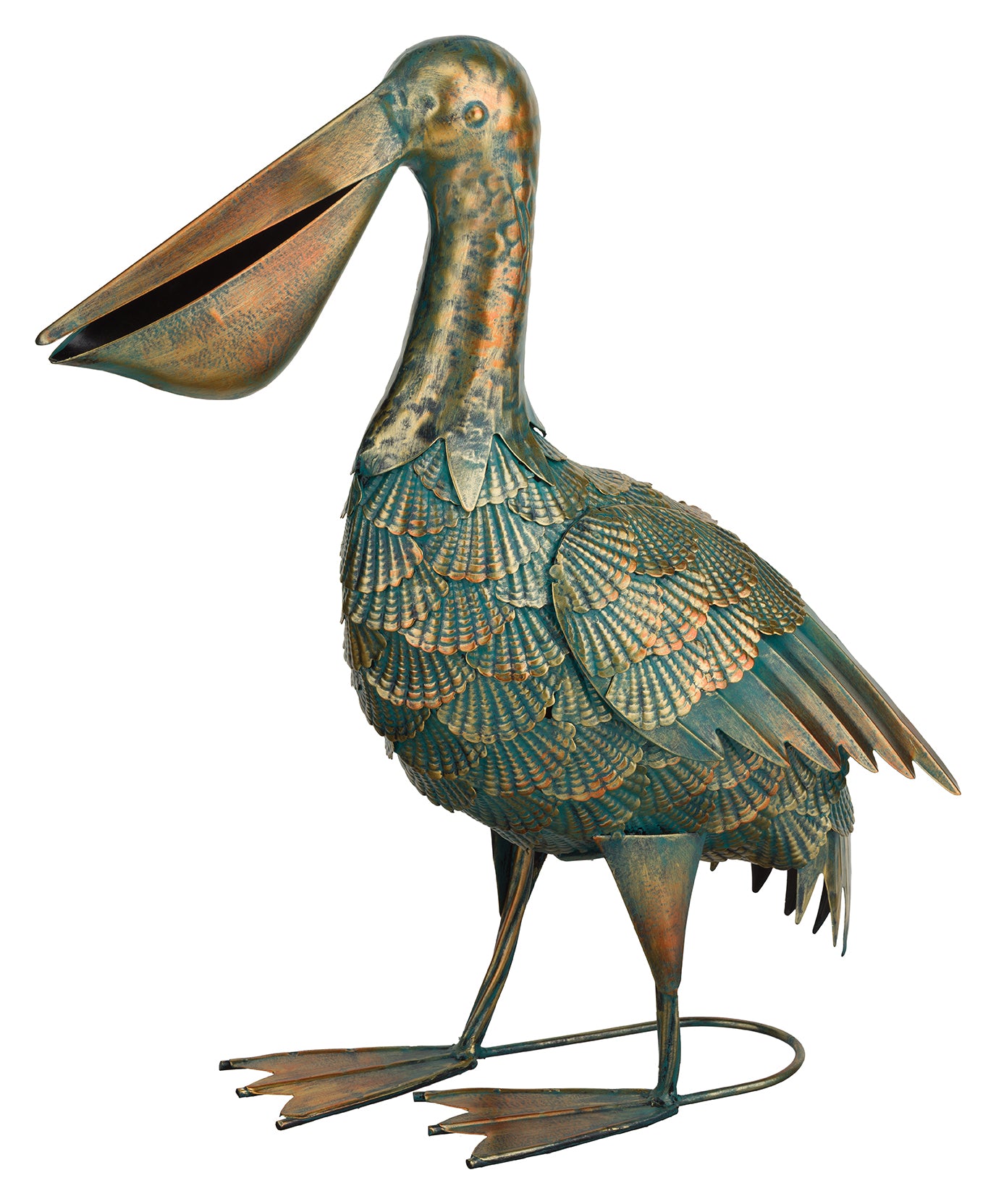 Green Bronze Pelican Decor