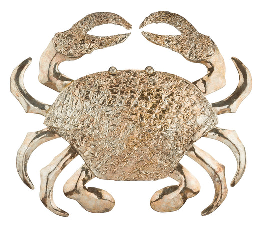 Gold Textured Wall Decor - Crab
