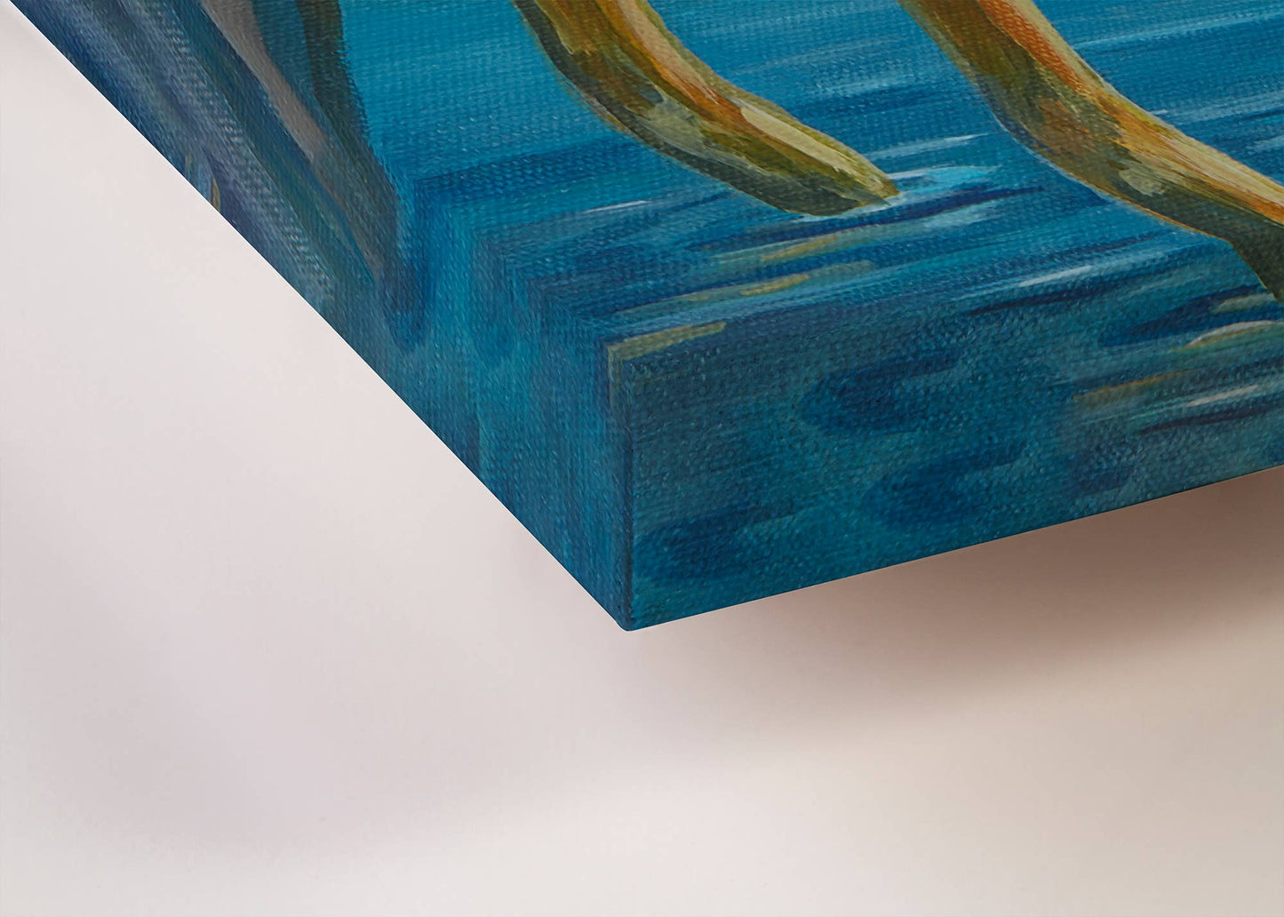 Wetland Blue Heron Stretched Canvas