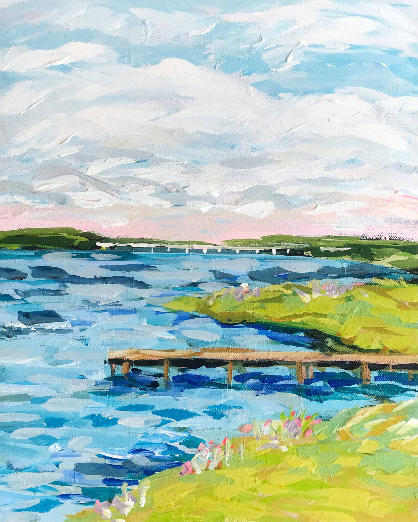 Distant Bridge Stretched Canvas