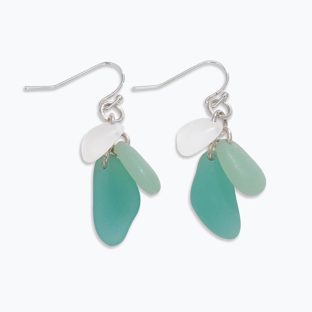 Earrings-Sea Glass Cluster
