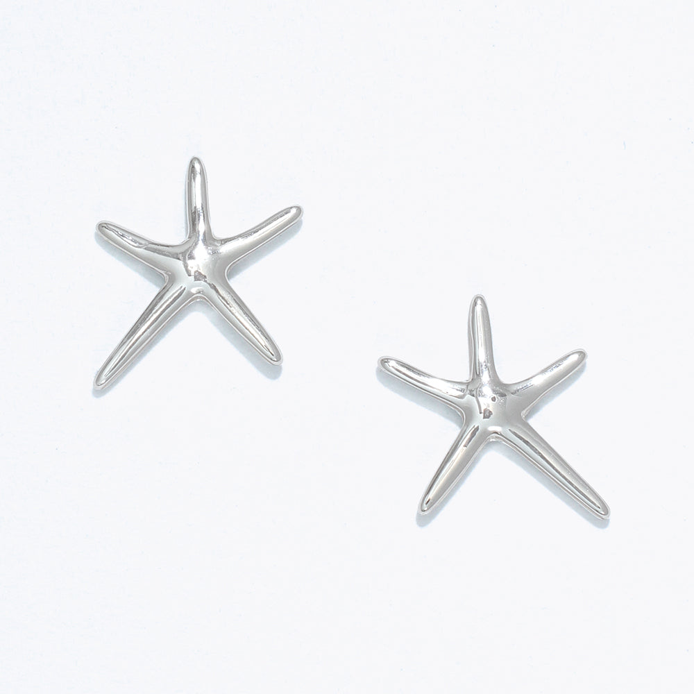 Earrings-Classic Silver Starfish