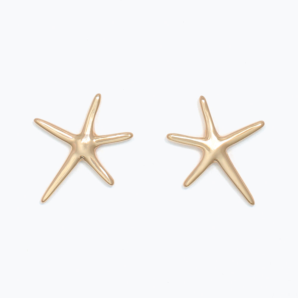 Earrings-Classic Gold Starfish Post