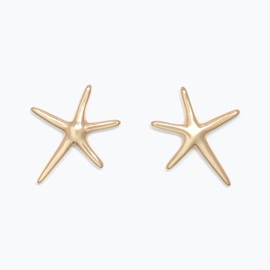 Earrings-Classic Gold Starfish Post