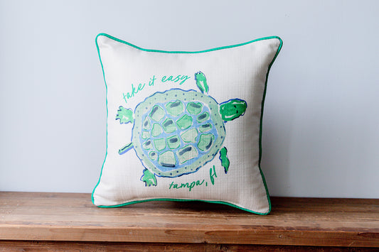Take It Easy Turtle Pillow