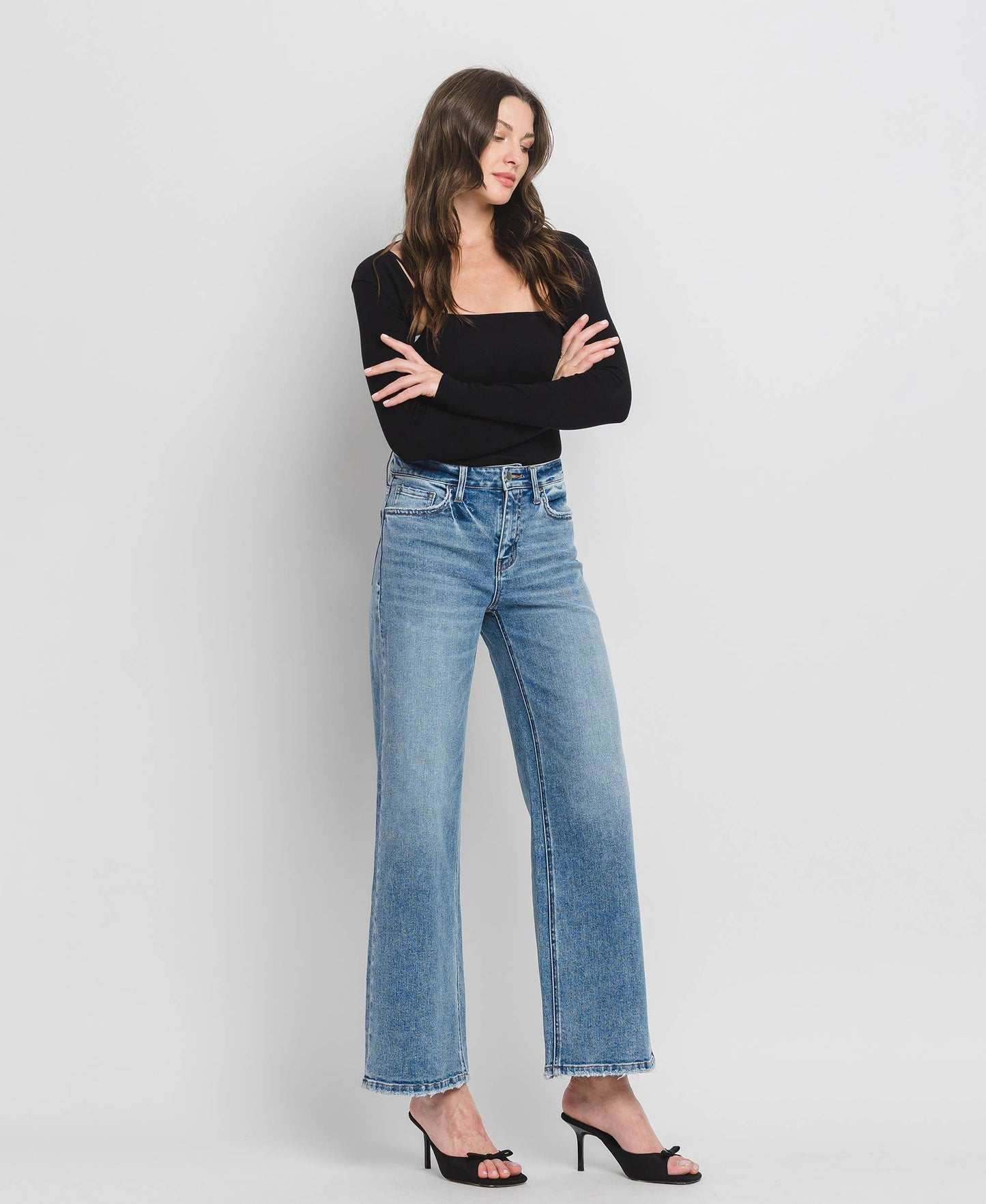 HIGH RISE WIDE LEG JEANS F5610
