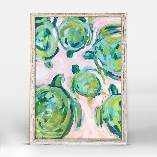 Sea Turtles On Pink Canvas