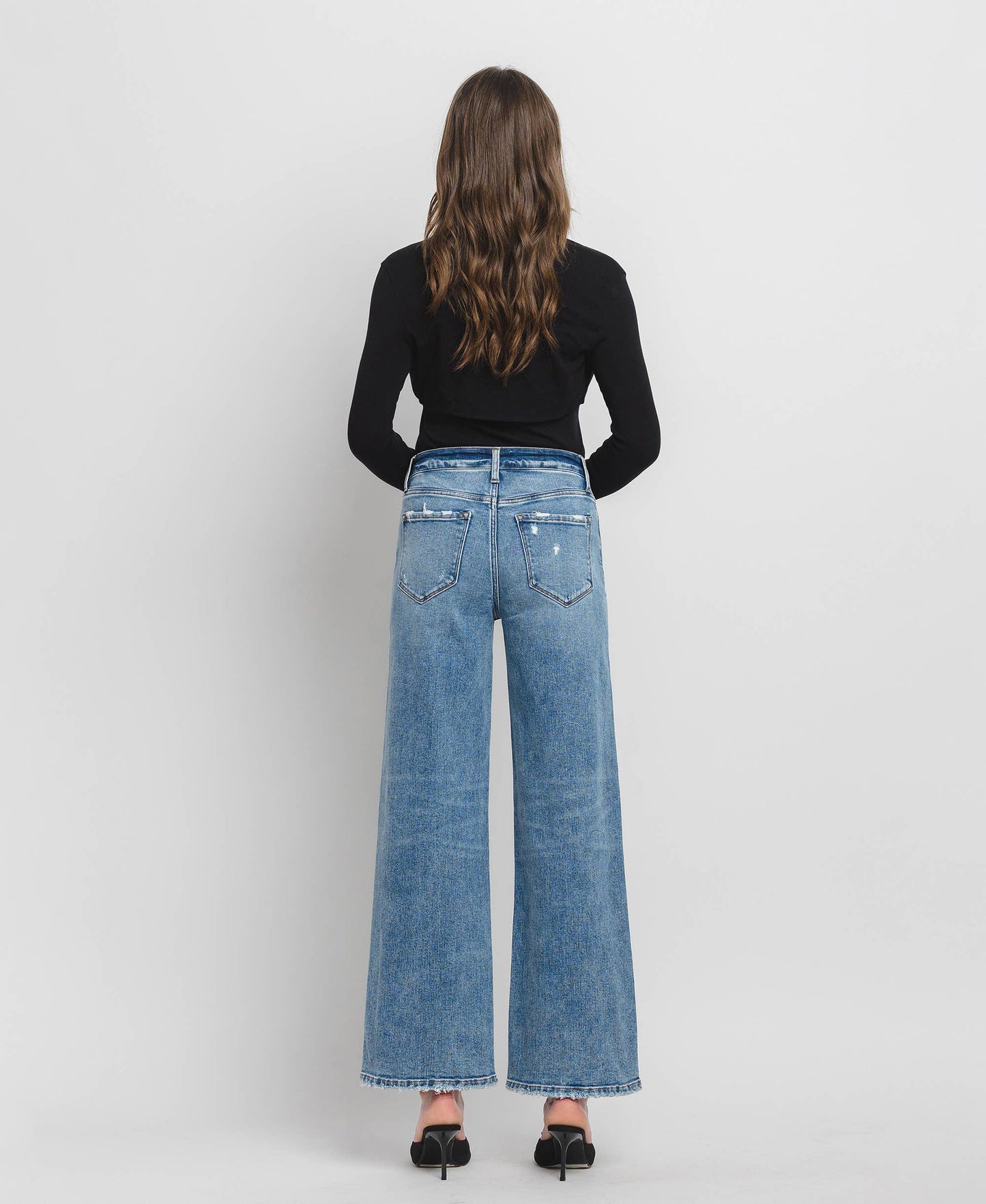 HIGH RISE WIDE LEG JEANS F5610