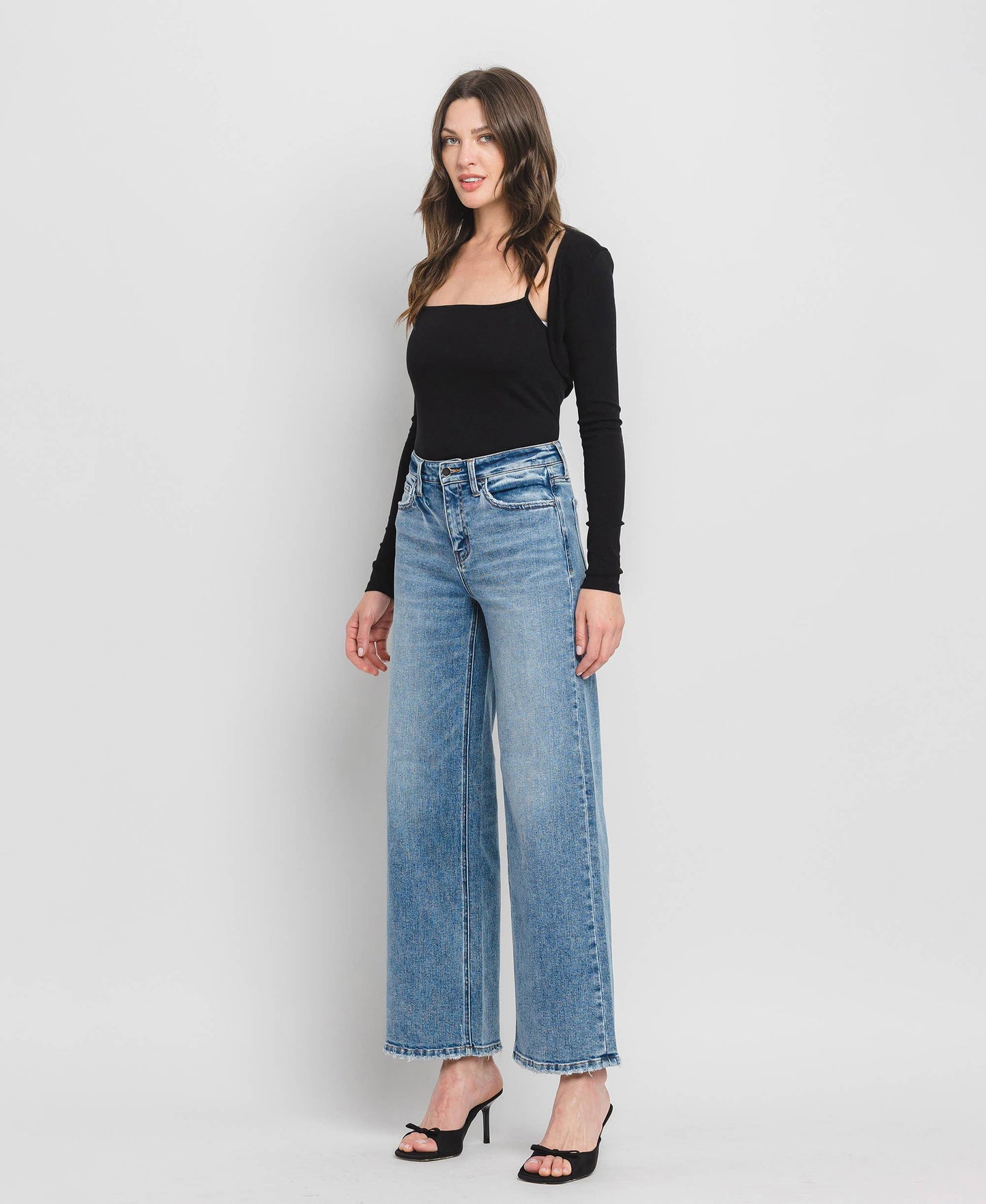 HIGH RISE WIDE LEG JEANS F5610
