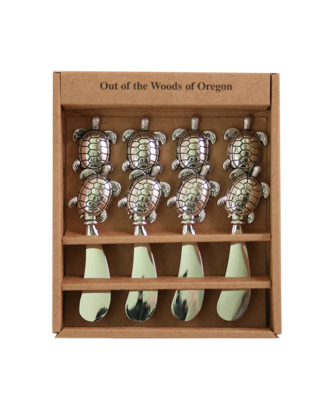 Set of 4 Spreader Knives - Metal Turtles